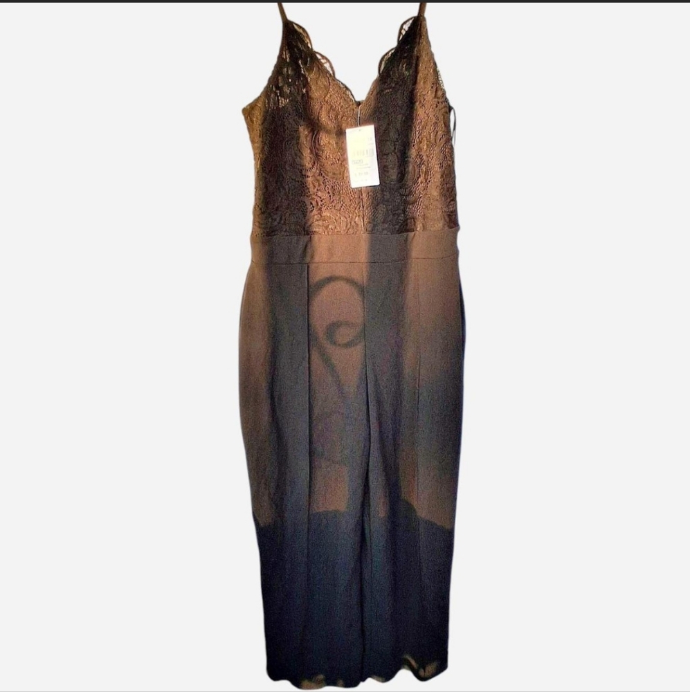 Quiz- Black Lace Jumpsuit